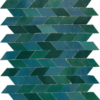 Mosaic House Moroccan tile Toulouse 24-28 Max Sea Green Teal  zellige, mosaic, zellij, field, pattern, glaze, simple 